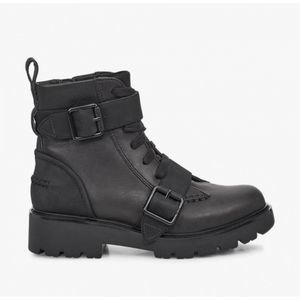 UGG Noe Leather Combat Boots - Size 8
